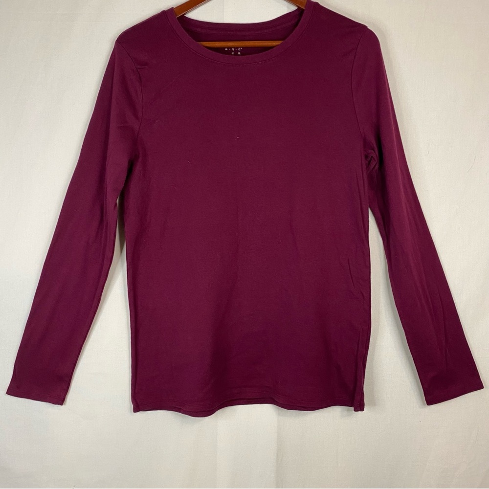 A NEW DAY Maroon Basic Long Sleeve Tee Shirt Undershirt Size XXL